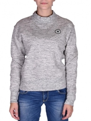 converse quilted mock neck